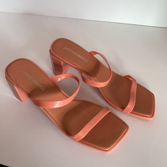 Jeffrey Campbell Jamm Jelly High Heel Slide Sandals Pink - Picture 5 of 6